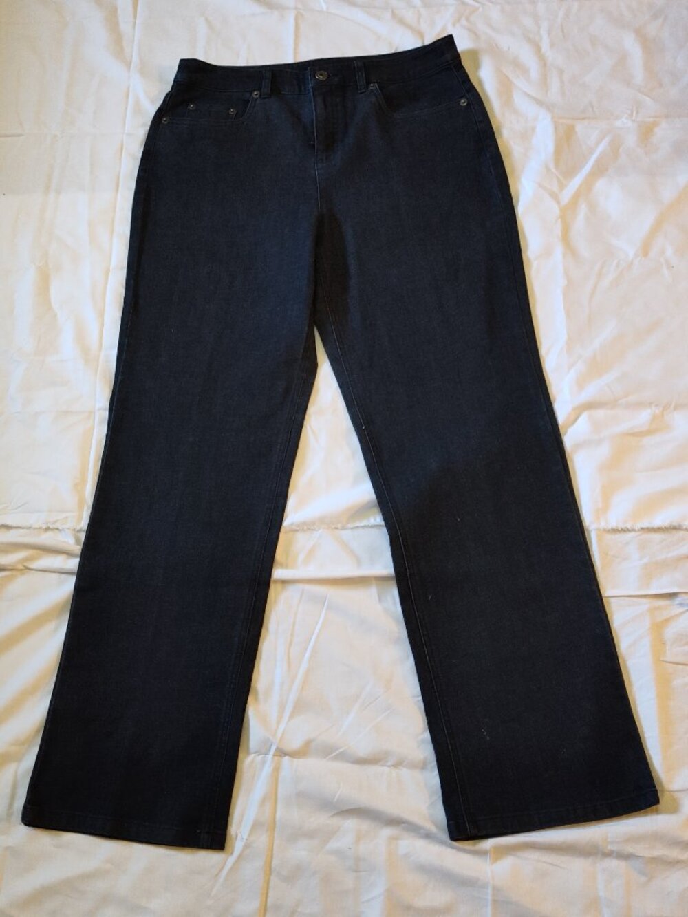 Talbots NWOT Boot Leg Stretch Denim Jeans Color Dark-Gray Size 10P Women